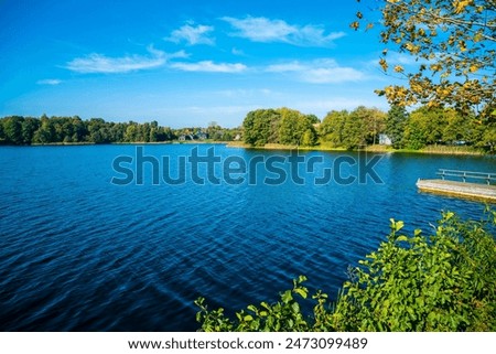 Similar – Image, Stock Photo Blue lake in evening light