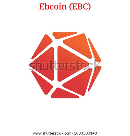 Vector Ebcoin (EBC) digital cryptocurrency logo. Ebcoin (EBC) icon. Vector illustration isolated on white background.