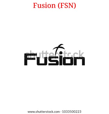 Vector Fusion (FSN) digital cryptocurrency logo. Fusion (FSN) icon. Vector illustration isolated on white background.