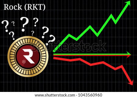 Possible graphs of forecast Rock (RKT) cryptocurrency - up, down or horizontally. Rock (RKT) chart.