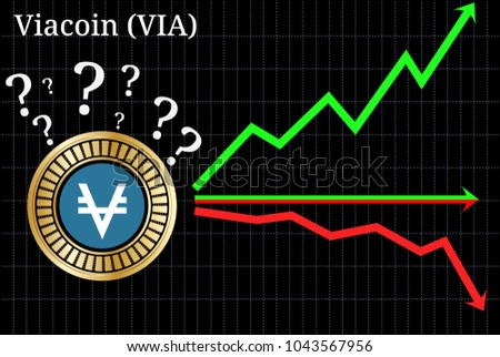 Possible graphs of forecast Viacoin (VIA) cryptocurrency - up, down or horizontally. Viacoin (VIA) chart.