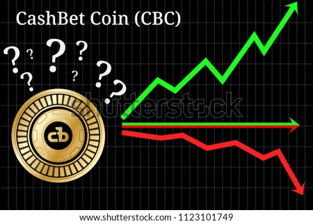 Possible graphs of forecast CashBet Coin (CBC) cryptocurrency - up, down or horizontally. CashBet Coin (CBC) chart