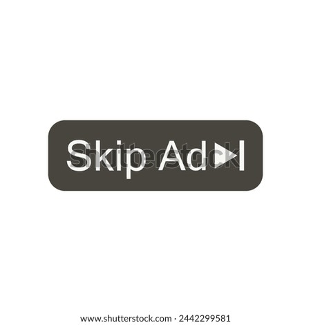 Skip ad advertisement isolated icon on the white background