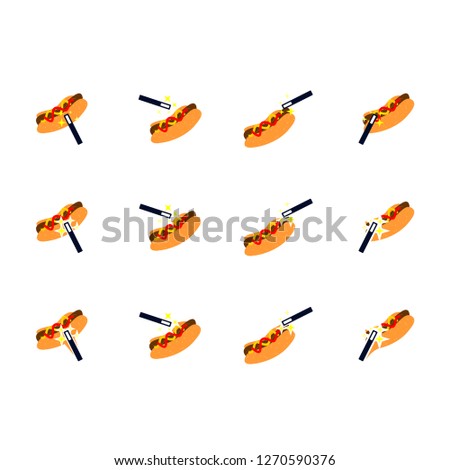 Magic Hot Dog, Delivery Hot Dog Icons for Company or for App Logo or another theme like Instant, or Trick