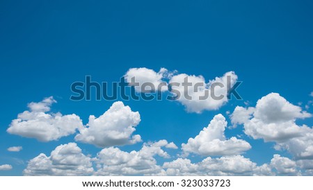 Bright sky and beautiful white cloud