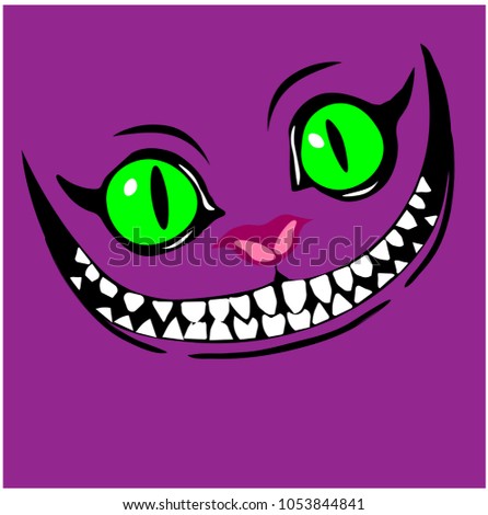 Smiling Cheshire cat color pattern
