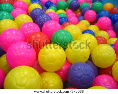 multi-coloured toy balls