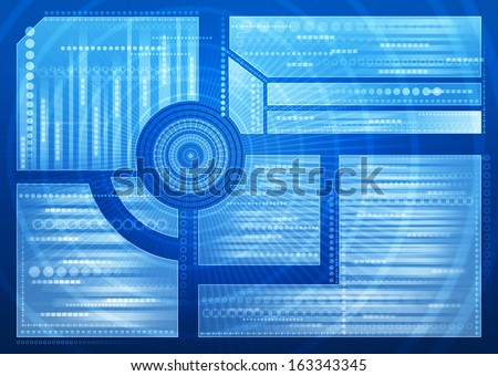 Virtual technology blue background. Raster version.