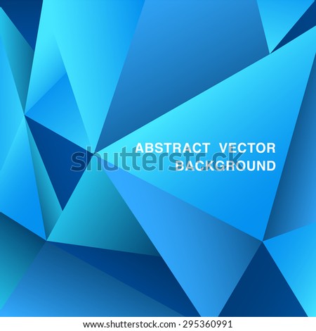 Abstract Blue Geometric Background With Space For Text, Vector ...