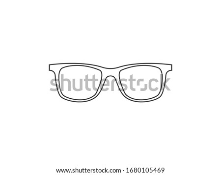 Eyeglasses, glasses icon. Vector illustration, flat design.