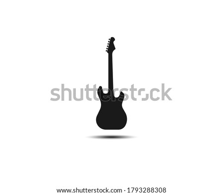 Guitar music instrument, icon. Vector illustration, flat design.