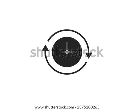 Overtime icon. Vector illustration. Flat.