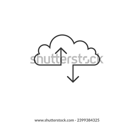 Cloud data icon. Vector illustration.