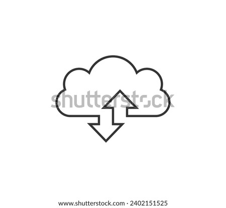 Cloud data icon. Vector illustration.