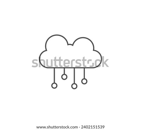 Cloud data icon. Vector illustration.