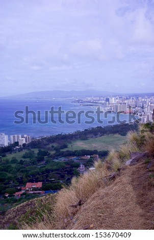 View of Honolulu from the top of Diamond Head