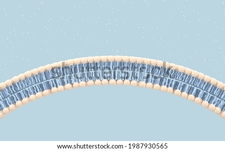 Cell membrane with blue background, 3d rendering. Computer digital drawing. Foto stock © 
