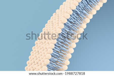 Cell membrane with blue background, 3d rendering. Computer digital drawing. Stock foto © 