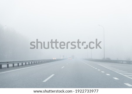 Similar – Image, Stock Photo Motorway in the fog