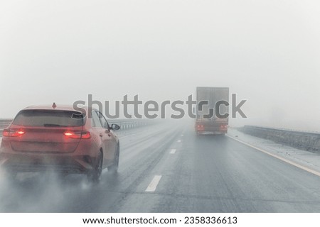 Similar – Image, Stock Photo Motorway in the fog