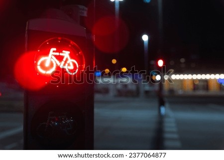 Similar – Image, Stock Photo bicycle traffic light Berlin shows red