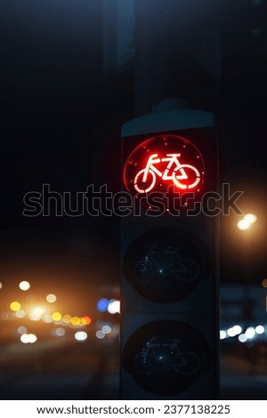 Similar – Image, Stock Photo bicycle traffic light Berlin shows red