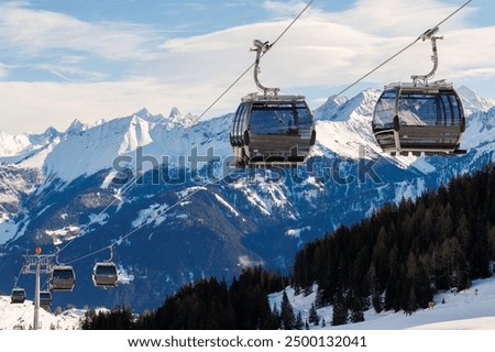 Similar – Image, Stock Photo Alpine panorama, Serfaus / Austria