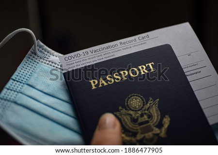 Similar – Image, Stock Photo blur and passport in the white background