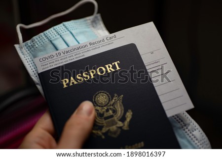 Similar – Image, Stock Photo blur and passport in the white background