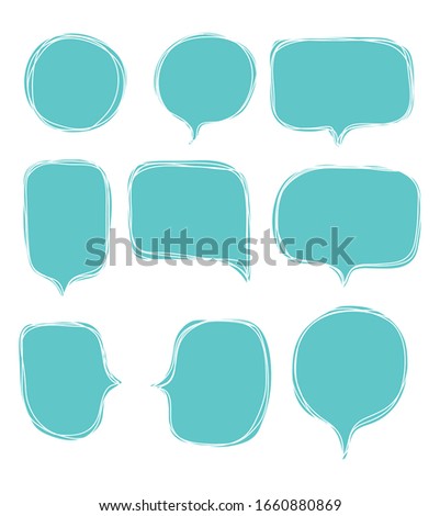 Vector hand drawn bubble speech. doodle illustration. Download a Free Preview or High Quality Adobe Illustrator Ai, EPS, PDF and High Resolution JPEG
