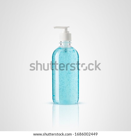 Similar – Image, Stock Photo Soap bottle with blue liquid creating majestic reflections