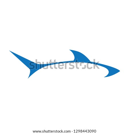 abstract shark logo icon