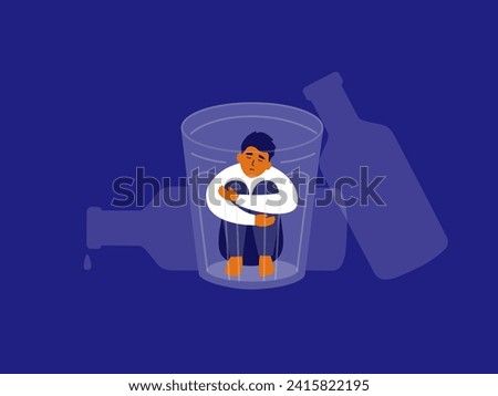 Similar – Image, Stock Photo Anonymous guy sitting on motorbike and admiring sea