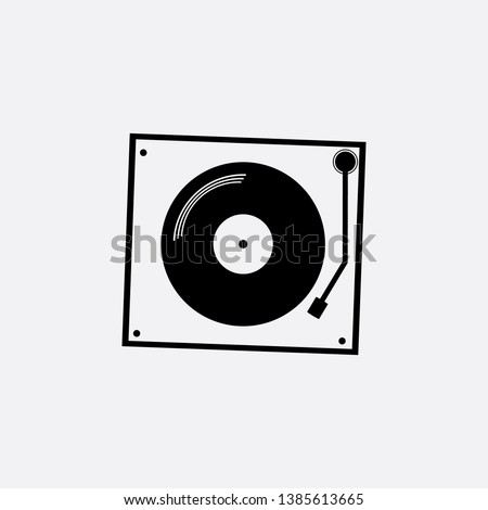 vinyl record player icon sign signifier vector