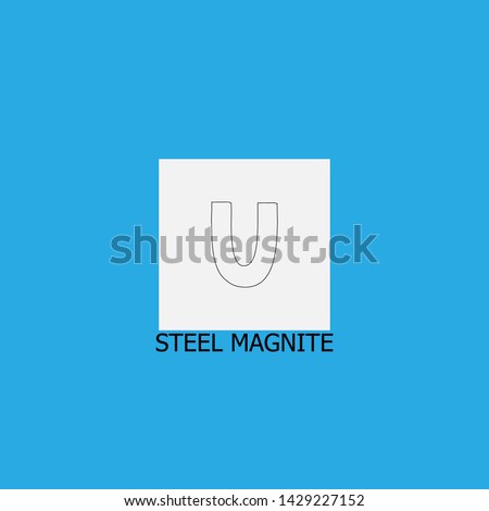 steel magnite icon sign signifier vector