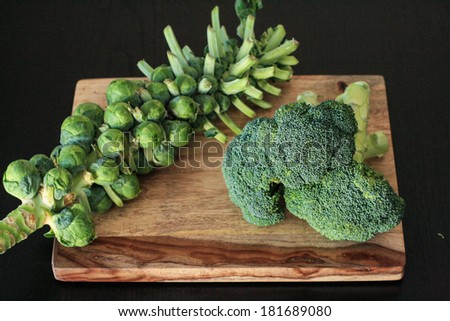 Brussel sprouts and broccoli