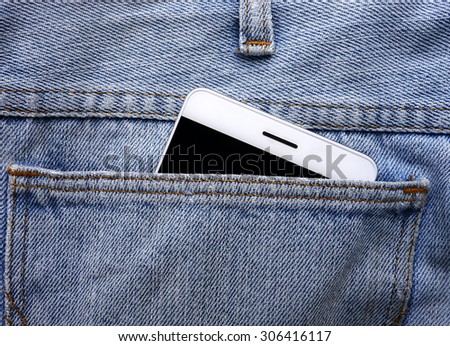Mobile phone in Jeans pocket