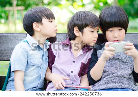 Group of boys friend playing game togethter