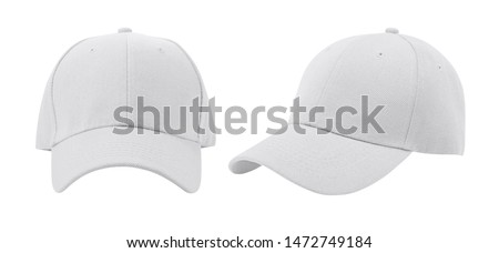 White baseball cap isolated on white background. Foto stock © 