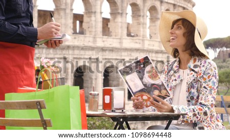 Similar – Image, Stock Photo Rome | Tourist Menu