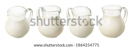 Similar – Foto Bild Glas mit Milch und Haferflocken auf dem Tisch