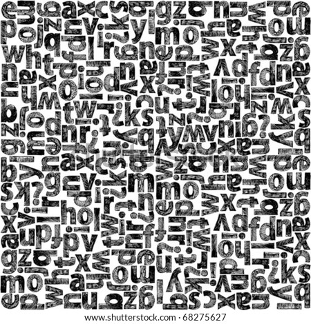 Seamless Grunge Background - Alphabet Stock Vector Illustration ...