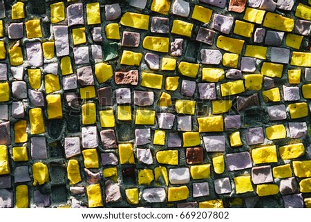 Abstract Cubes Background Random Motion, Yellow and Gray Stok fotoğraf © 