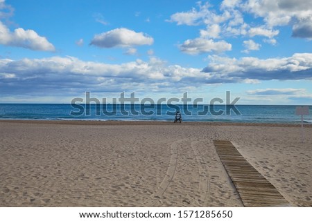 Similar – Image, Stock Photo wrong track Beach Ocean