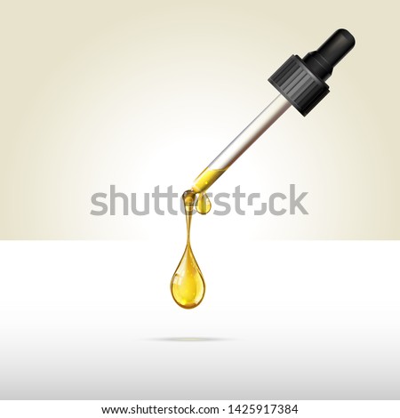 drop oil medical poster, vector illustration.