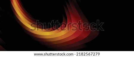 Paper layer circle black and red abstract background. Curves and lines use for banner, cover, poster, wallpaper, design with space for text