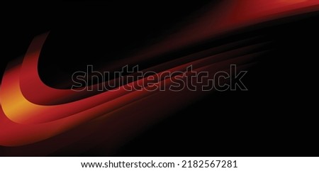 Paper layer circle black and red abstract background. Curves and lines use for banner, cover, poster, wallpaper, design with space for text