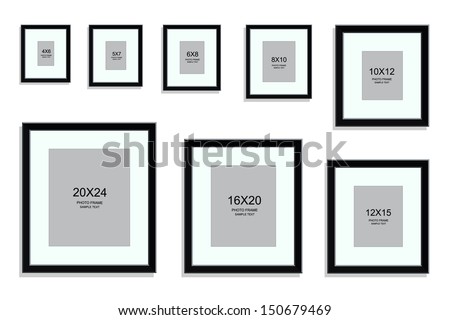 Photo Frame For Standard Picture Size With Area For Copy Space - Vector ...