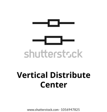 Vertical Distribute Center Line Icon