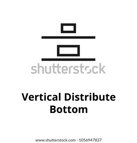 Vertical Distribute Bottom Line Icon